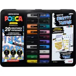 Posca PC-1M/PC-3M/PC-5M, GRAFFITI, mix barev (20 ks)