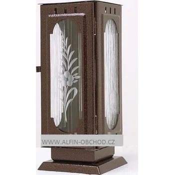 Smuteční dekorace Svítilna na postavení - gotika staroměď