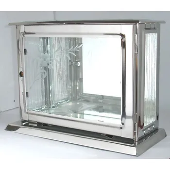 Smuteční dekorace Fotoskříňka na hrob malá nerez