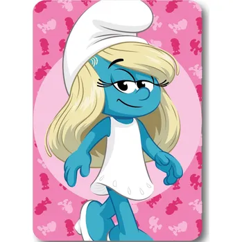 Dětská deka EU Dětská deka ŠMOULOVÉ Šmoulinka polar fleece 100x140cm růžová