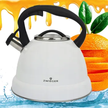 Rychlovarná konvice Konvice tradiční ocelová Zwieger 3 l bílá