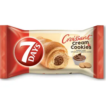 Pečivo 7days Croissant Lískový oříšek & Cookies 60g (Kartonové balení : 20 ks)