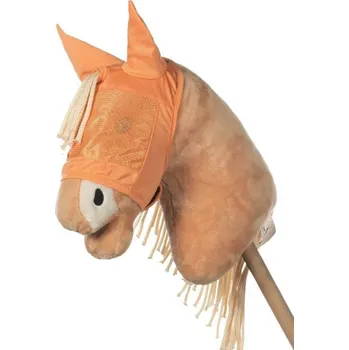 Koňská maska proti hmyzu Maska proti hmyzu HKM pro Hobby Horse orange