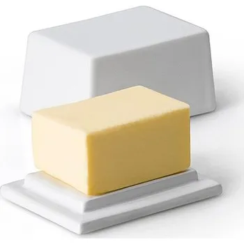 Nádobí Keramická dóza na 125 g másla Continenta 9,5 x 7 cm