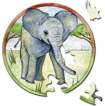 Puzzle Curiosi kulaté puzzle Picoli slon 33 dílků