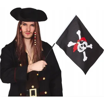 Vlajka Pirátká vlajka - 42 x 30 cm Pirát Piráti