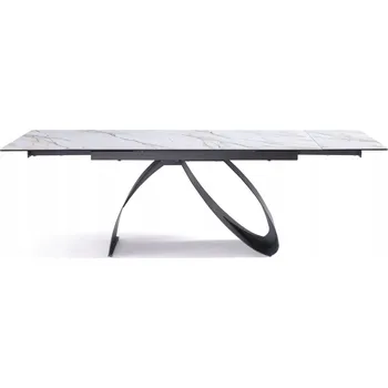 Jídelní stůl Rozkládací obdélníkový jídelní stůl keramický 160(240)x90cm Camogli Bílý