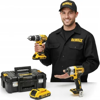 COMBO SADA DEWALT DCK266P2 VRTACÍ ŠROUBOVÁK DCD796 RÁZOVÝ UTAHOVÁK DCF887 2x5,0Ah 18V