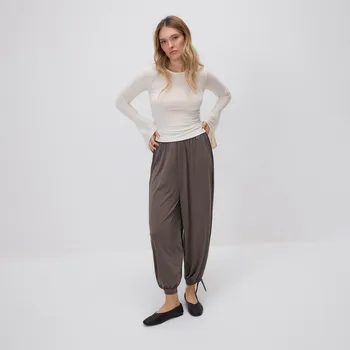 Dámské kalhoty Reserved - Balonové kalhoty - béžová - 985HS-80X - 985HS-80X-L