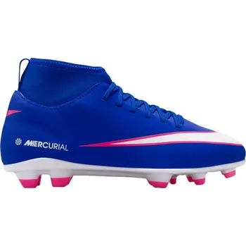 Kopačky Dětské kopačky Nike JR SUPERFLY 10 CLUB FG/MG 3.5Y Modrá, Bílá