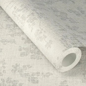 Tapeta TAPETA na zeď ŠEDÉ LISTY VĚTVIČKY BOHO - vinylová tapeta na vliesu RASCH