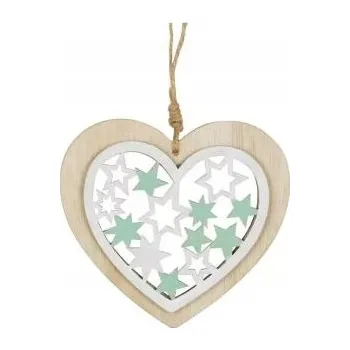 Obraz DŘEVĚNÝ ZÁVĚSNÝ DEKOR AŽUROVÉ SRDCE MFP