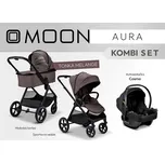 MOON kombinovaný kočárek set Kombi Aura Tonka Melange