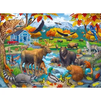 Puzzle Puzzle RAVENSBURGER Setkání divočiny XXL 150 dílků