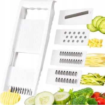 Struhadlo KUCHYŇSKÉ STRUHADLO KRÁJEČ PRAKTICKÝ NA ZELENINY SÝR OVOCE SADA ČEPELÍ 5v1