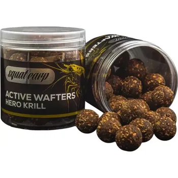 Návnadová surovina SQUAT CARP - Rozpustné neutrálně vyvážené boilies Active Wafters Hero Krill 24 mm 150 g