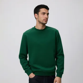 Pánská mikina Reserved - Mikina regular z bavlny - zelená - 516EF-77X - 516EF-77X-M