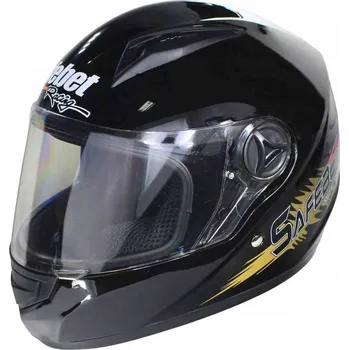 Helma na motorku PŘILBA SAFEBET HF-111K ČERNÁ M (ECE)