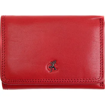Peněženka Malá dámská kožená peněženka Cosset 4509 Red Komodo červená