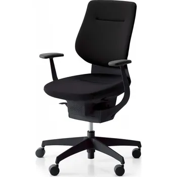 Kokuyo ING japonská aktivní židle GLIDER 360° čalouněná černá kostra černá černá