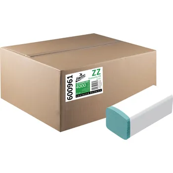 Papírový ručník LINTEO ZZ Economy 4000 zelené recykl, 12× 333 ks