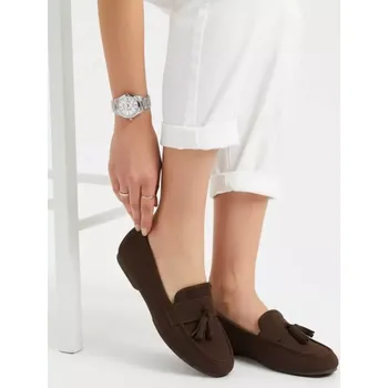 Dámské kozačky Dámské boty DSTREET ZY1365 HNĚDÁ 39