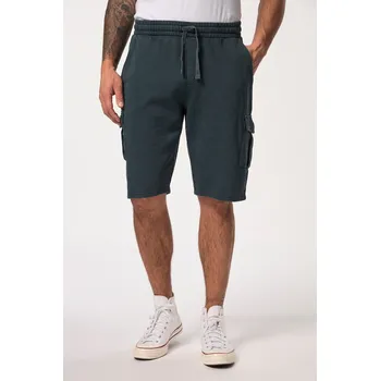 JP1880, Plus size Teplákové bermudy, cargo kapsy, vintage vzhled, elastický pas, do 8XL pro plnoštíhlé nadměrná velikost, 826190130-1455, modrý, 6XL, Plus size oblečení, Oblečení pro vysoké muže, Nadměrné velikosti, Oblečení pro plnoštíhlé.