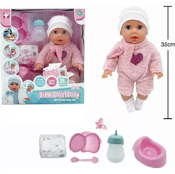 Panenka Panenka 35 cm pije a čůrá tosia s doplňky