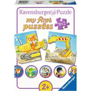 Puzzle Ravensburger moje první puzzle – zvířátka na stavbě 9×2 dílků