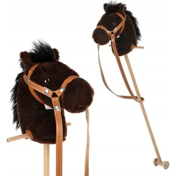 Hobby horsing Tmavě hnědý kůň na tyči s kolečky Hobby Horsing Mumbee