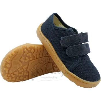 Chlapecké polobotky Dětské barefoot plátěnky Froddo G1700440-2 Dark Blue - vel. 24
