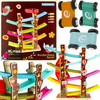 autodráha Dřevěná magnetická kuličková dráha Mega Creative 50037