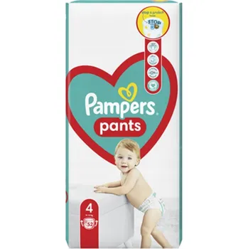 Plenkové kalhoty Pampers Pants Velikost 4, 52 ks, 9-15 kg Plenkové Kalhotky