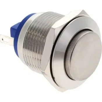 Tlačítko OFF-(ON) 16mm 1pol.250V/2A celokovové