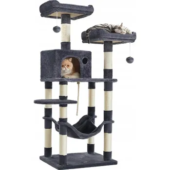 Vysoké škrabadlo, pelíšek, škrabací sloupek, věž Songmics 101 - 160 cm