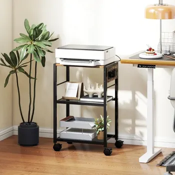 Stojan na tiskárnu | rustikálně hnědý