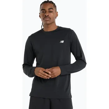 Pánské oblečení Pánské tričko s dlouhým rukávem New Balance Sport black/white