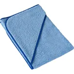 Dětská osuška s kapucí modrá s tm. modrou lemovkou: 75x75cm