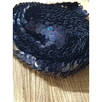 Krajka Flitrový prýmek šíře 20 mm 1,8 m černý hologram