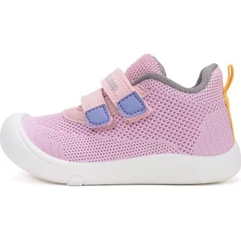 Dívčí bačkory D.D.step textilní tenisky F100 61859F baby pink, velikost 28
