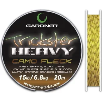 Splétaná Šňůra Gardner Návazcová Trickster Heavy Brown 20m Gramáž-15lb