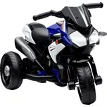 HOMCOM Elektrická dětská motorka HOMCOM, světla a zvuky, 3 km/h, dobíjecí, plast a kov, modrá/bílá
