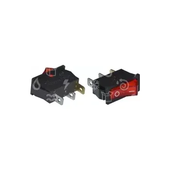 vypínač vypínač kolébkový jednoduchý, 10 x 30 mm, 10A, červený, 3 kont. (1, 4430-11