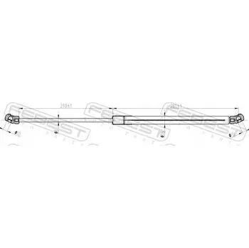 Dveře karosérie Plynová vzpěra, víko zavazadlového prostoru Febest 02117-010