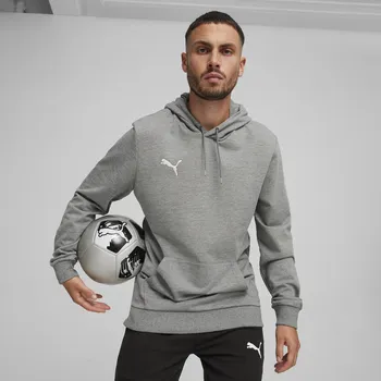 Pánská mikina Pánská mikina PUMA TEAMGOAL CASUALS HOODY 658618_33 MEDIUM GRAY HEATHER/WHITE XXL