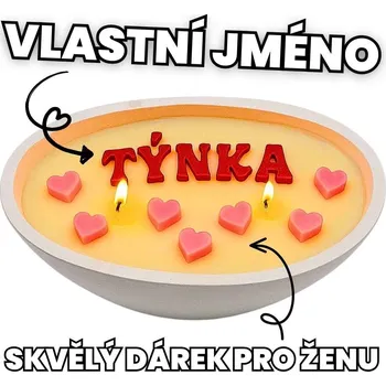 Svíčka Personalizovaná svíčka na míru se jménem | 320 ml | Svíčkománie3D