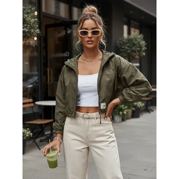 Dámská cargo bunda Dámská bunda DSTREET ZELENÁ M