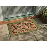 Rohožka z přírodního kokosu s protiskluzovou PVC spodní stranou 50 x 80 cm dekorace klasický tradiční rostlinný vzor Beliani