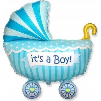Balónek Fóliový balónek 24 FX - Kočárek pro chlapečka (modrý), balený