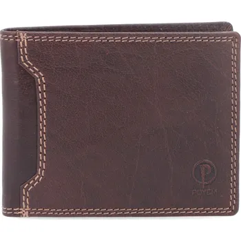 Peněženka Pánská kožená peněženka Poyem 5205 hnědá